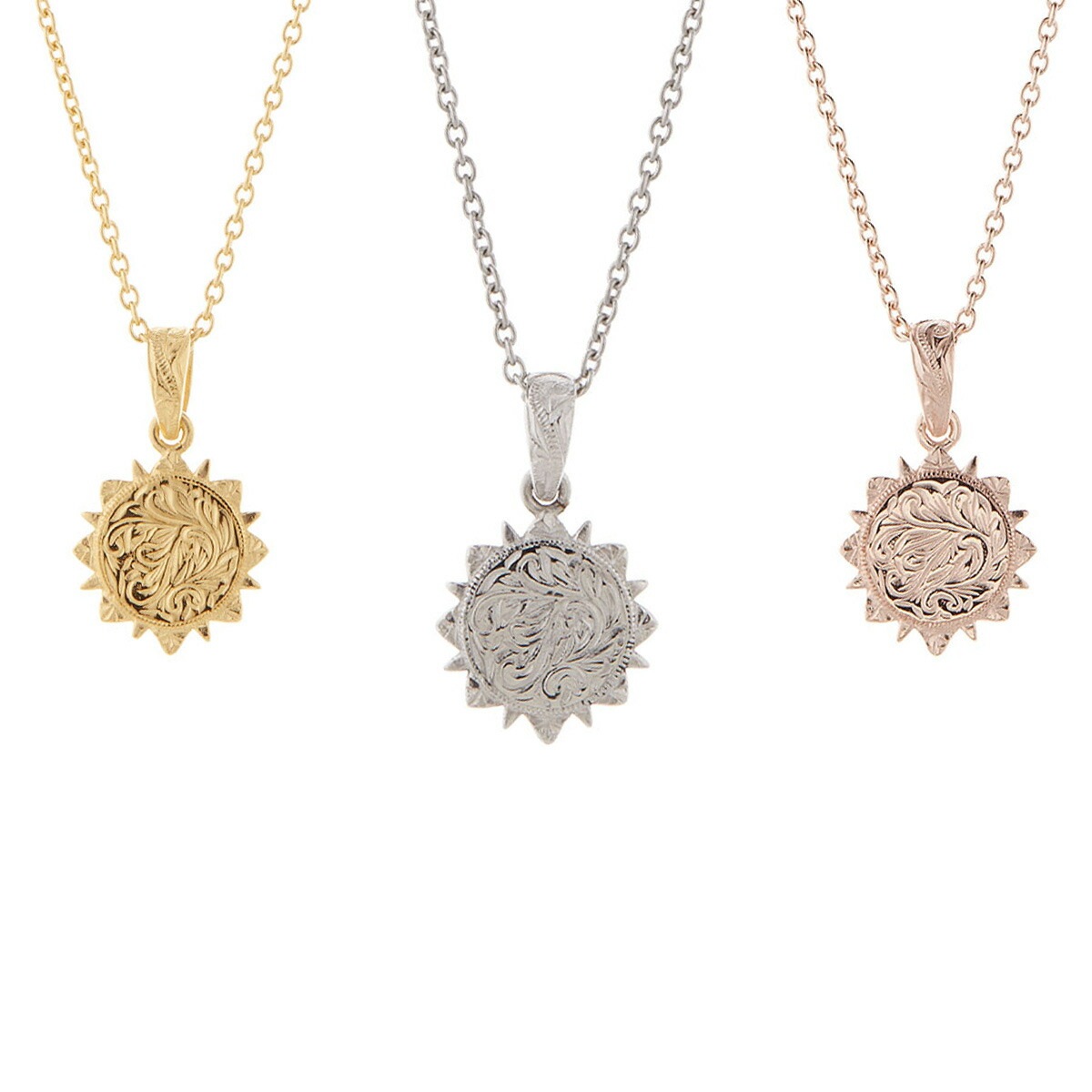 ネックレス メンズ サージカルステンレス製 ハワイアンジュエリー 太陽 サン スクロール マイレ ネックレス メンズ サージカルステンレス製 ハワイアンジュエリー 太陽 サン スクロール マイレ