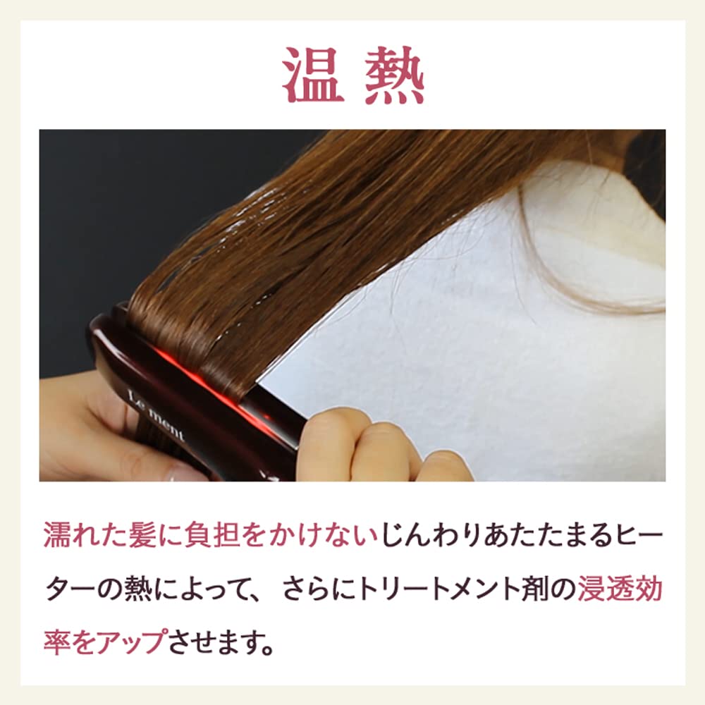 Le ment (ルメント) ディープリペアプロ 超音波トリートメント導入器 赤色LED 温熱ケア トリートメント浸透促進 超音波アイロン 集中トリートメント