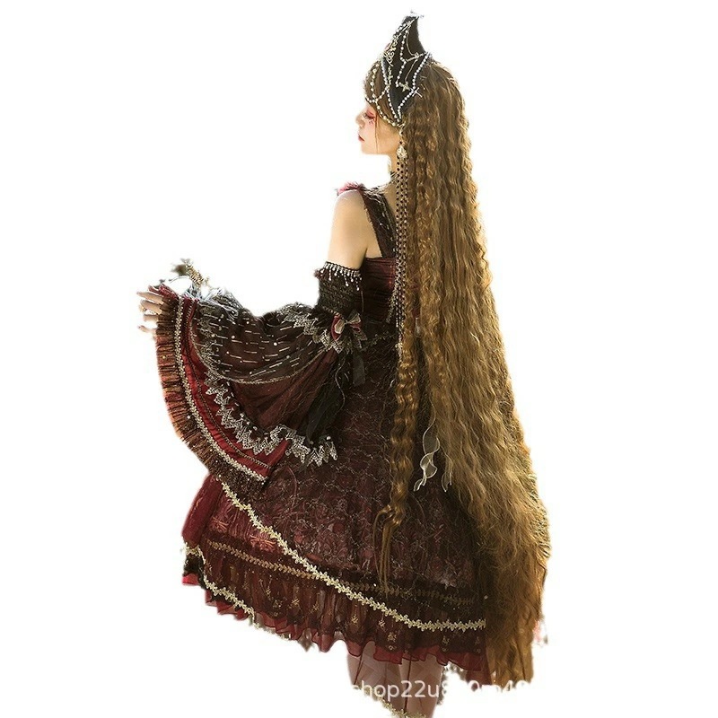 ハロウィン　コスプレ　ロリータ ワンピース ブラック ロリィタ　黒 ロリータファッション ロリィタファッション クラシカル ゴシック 大人 ふわふわ レース レディース ハロウイン 仮装 コスプレ