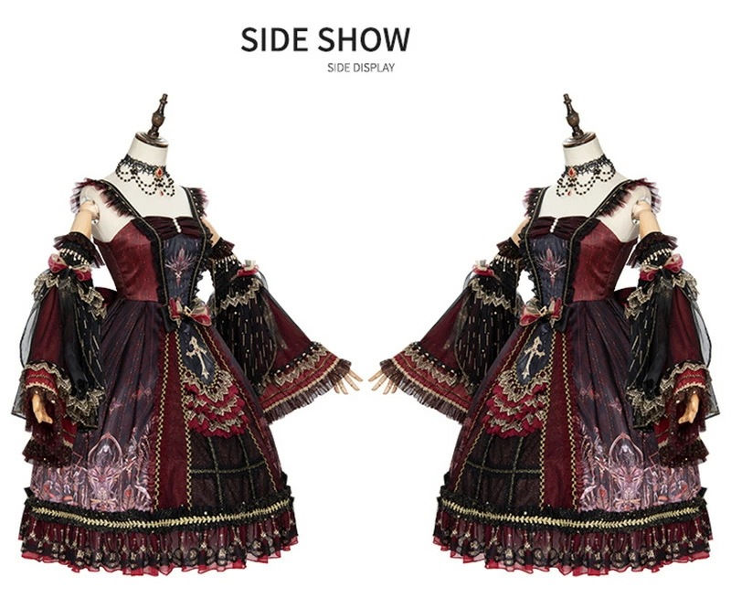 ハロウィン　コスプレ　ロリータ ワンピース ブラック ロリィタ　黒 ロリータファッション ロリィタファッション クラシカル ゴシック 大人 ふわふわ レース レディース ハロウイン 仮装 コスプレ