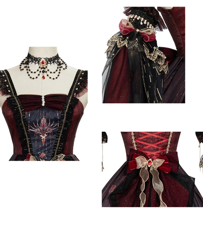 ハロウィン　コスプレ　ロリータ ワンピース ブラック ロリィタ　黒 ロリータファッション ロリィタファッション クラシカル ゴシック 大人 ふわふわ レース レディース ハロウイン 仮装 コスプレ