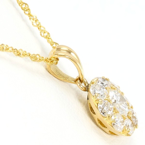 K18 18金 YG ネックレス ダイヤ 0.52 中古 K18 18金 YG ネックレス ダイヤ 0.52 中古