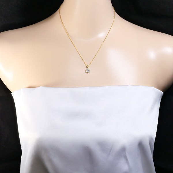 K18 18金 YG ネックレス ダイヤ 0.52 中古 K18 18金 YG ネックレス ダイヤ 0.52 中古