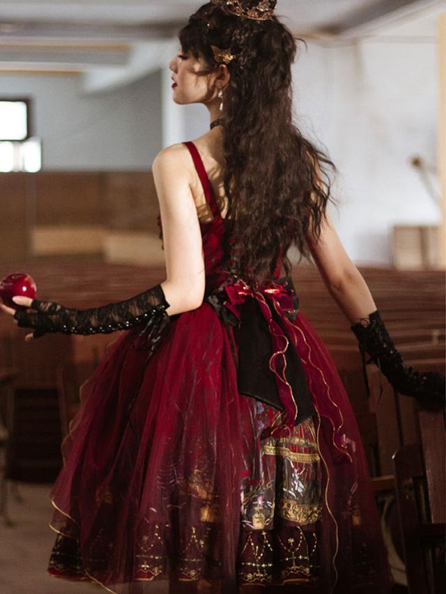 【短納期】ゴシックロリータJSKドレス腐った森ロリータジャンパースカート 【短納期】ゴシックロリータJSKドレス腐った森ロリータジャンパースカート