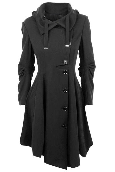 Winter Women Coat Long Sleeve Button Jacket Long Coats Women Dress Jacket Parka Black LJ2208S Winter Women Coat Long Sleeve Button Jacket Long Coats Women Dress Jacket Parka Black LJ2208S