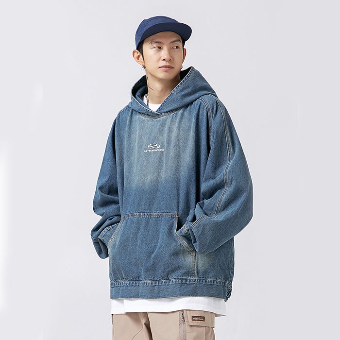 デニム パーカー プルオーバー メンズ レディース スウェット 長袖 ビッグシルエット オーバーサイズ プルオーバーパーカー 韓国 ファッション アメカジ 春 秋 冬 男女兼用 ペア カップル 普段着 デニム パーカー プルオーバー メンズ レディース スウェット 長袖 ビッグシルエット オーバーサイズ プルオーバーパーカー 韓国 ファッション アメカジ 春 秋 冬 男女兼用 ペア カップル 普段着