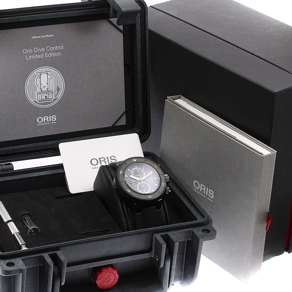 オリス ORIS 01.774.7727.7784 ダイブ コントロール リミテッドエディション クロノグラフ 自動巻き メンズ 箱・保証書付き_900221【中古】 オリス ORIS 01.774.7727.7784 ダイブ コントロール リミテッドエディション クロノグラフ 自動巻き メンズ 箱・保証書付き_900221【中古】