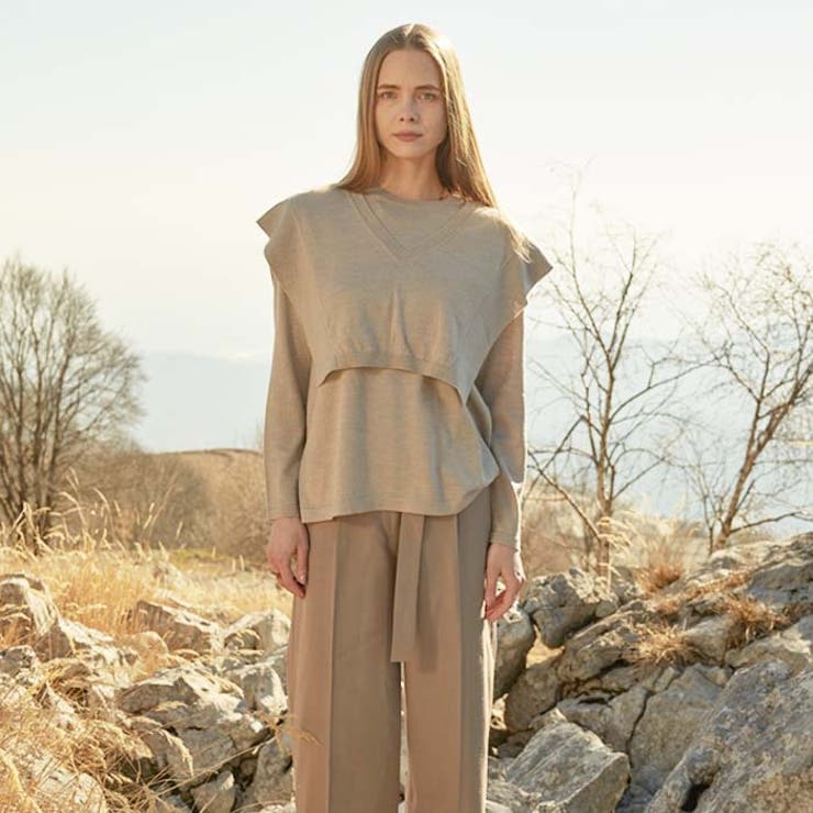 レイヤードニット