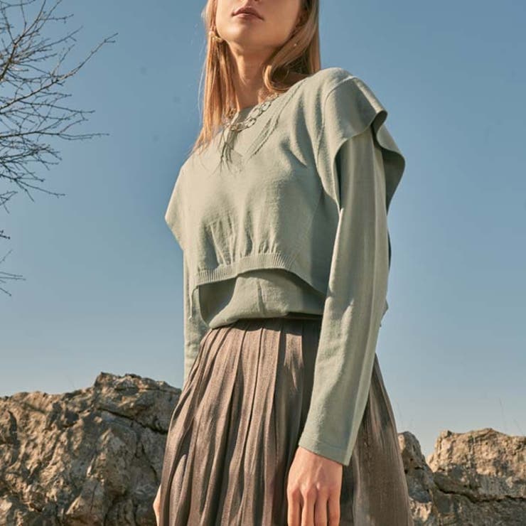 レイヤードニット