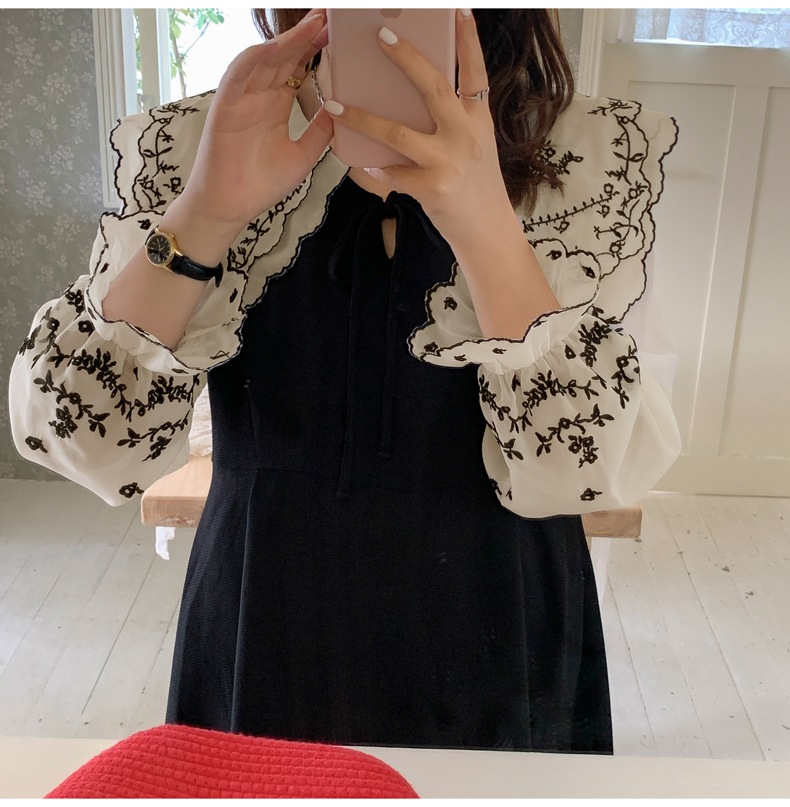 ワンピース デート フレアワンピース ミモレ ミモレ丈 袖あり 長袖 かわいい 大人可愛い きれいめ シンプル カジュアル 大人 上品 おしゃれ お洒落 主役級 存在感 春 秋 10代 20代 30代