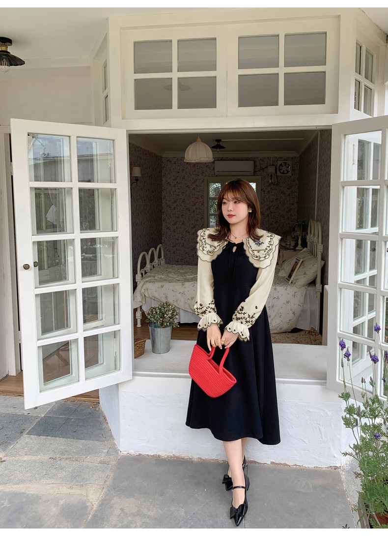 ワンピース デート フレアワンピース ミモレ ミモレ丈 袖あり 長袖 かわいい 大人可愛い きれいめ シンプル カジュアル 大人 上品 おしゃれ お洒落 主役級 存在感 春 秋 10代 20代 30代