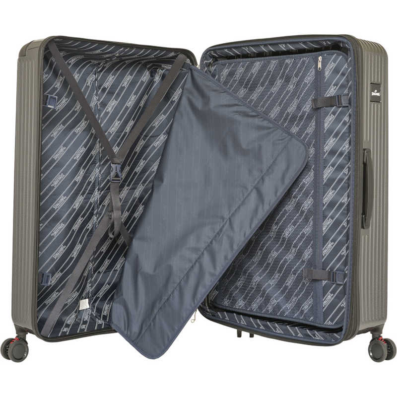 SPALDING　スーツケース ファスナータイプ 旅行日数目安：10日以上 114L(拡張時125L) TSAロック搭載 ［TSAロック搭載］ ホワイトカーボン　SP-0836-74-WHC