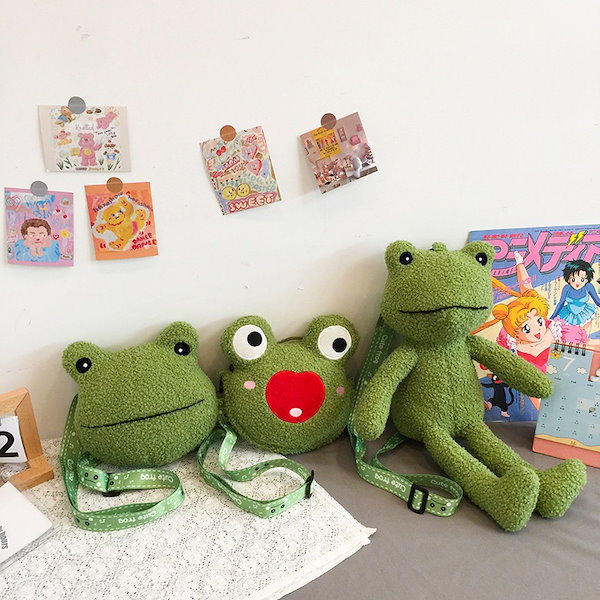 Qoo10] 醜いかわいいぬいぐるみカエルのバックパッ