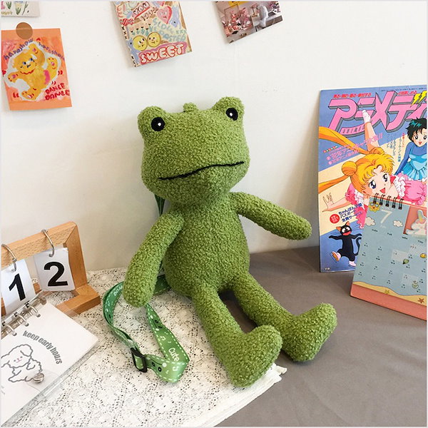 Qoo10] 醜いかわいいぬいぐるみカエルのバックパッ