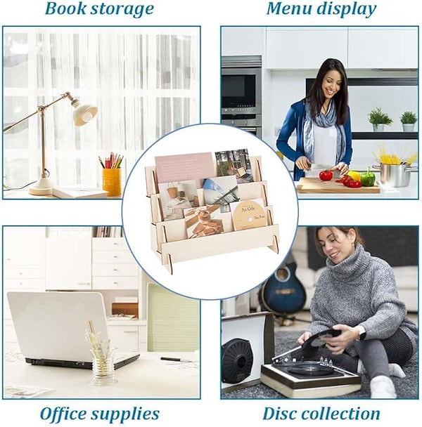 Qoo10] 3段 ディスプレイスタンド ひな壇 木製