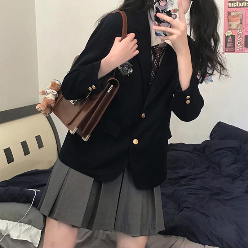 連続更新ing【五点セット】高生 女の子 フォーマル 制服 セットアップ アウター+シャツ+スカート+ネクタイ/蝶結び+バッジ 入学式 卒業式 スーツ セットアップ 連続更新ing【五点セット】高生 女の子 フォーマル 制服 セットアップ アウター+シャツ+スカート+ネクタイ/蝶結び+バッジ 入学式 卒業式 スーツ セットアップ