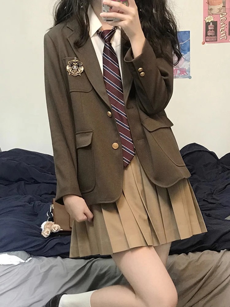 連続更新ing【五点セット】高生 女の子 フォーマル 制服 セットアップ アウター+シャツ+スカート+ネクタイ/蝶結び+バッジ 入学式 卒業式 スーツ セットアップ 連続更新ing【五点セット】高生 女の子 フォーマル 制服 セットアップ アウター+シャツ+スカート+ネクタイ/蝶結び+バッジ 入学式 卒業式 スーツ セットアップ