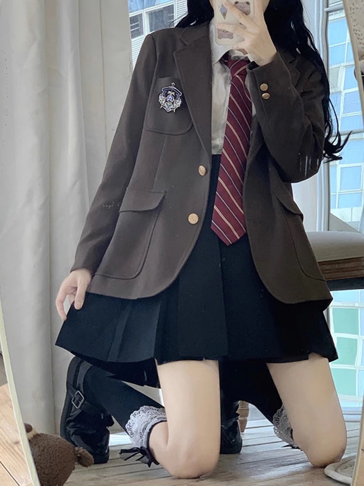 連続更新ing【五点セット】高生 女の子 フォーマル 制服 セットアップ アウター+シャツ+スカート+ネクタイ/蝶結び+バッジ 入学式 卒業式 スーツ セットアップ 連続更新ing【五点セット】高生 女の子 フォーマル 制服 セットアップ アウター+シャツ+スカート+ネクタイ/蝶結び+バッジ 入学式 卒業式 スーツ セットアップ
