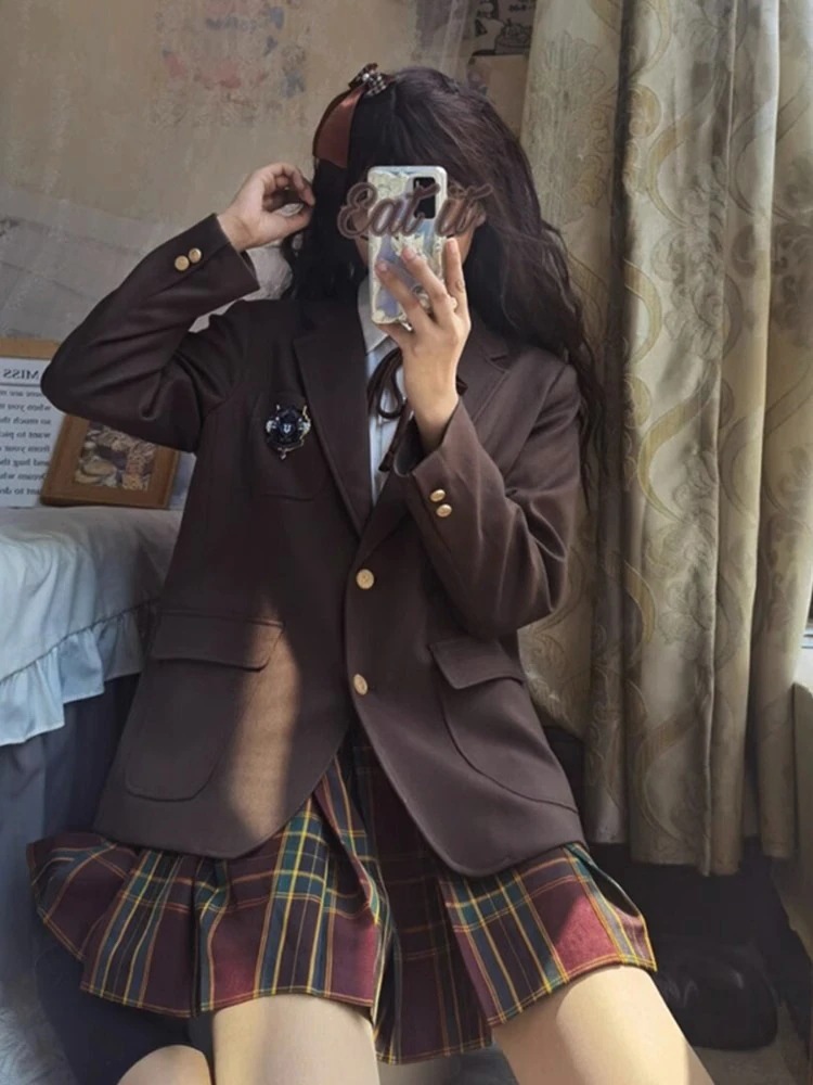 連続更新ing【五点セット】高生 女の子 フォーマル 制服 セットアップ アウター+シャツ+スカート+ネクタイ/蝶結び+バッジ 入学式 卒業式 スーツ セットアップ 連続更新ing【五点セット】高生 女の子 フォーマル 制服 セットアップ アウター+シャツ+スカート+ネクタイ/蝶結び+バッジ 入学式 卒業式 スーツ セットアップ