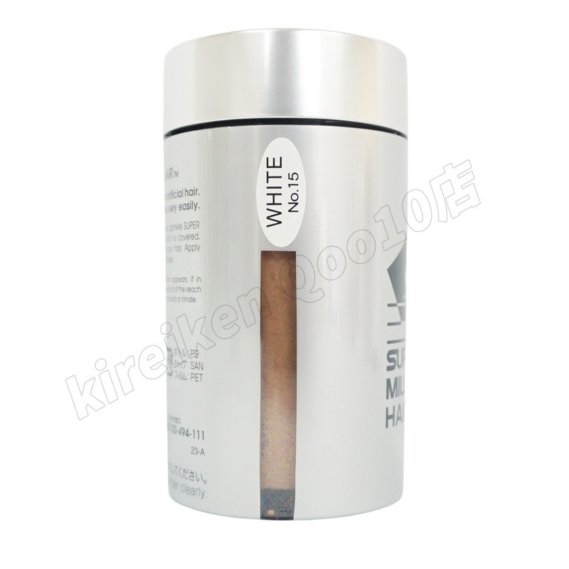 【5個セット】ルアン スーパーミリオンヘアー 30g No.15 ホワイト 髪 頭 薄毛隠し 分け目 ボリューム ふりかけ 植物系抗菌繊維 【5個セット】ルアン スーパーミリオンヘアー 30g No.15 ホワイト 髪 頭 薄毛隠し 分け目 ボリューム ふりかけ 植物系抗菌繊維