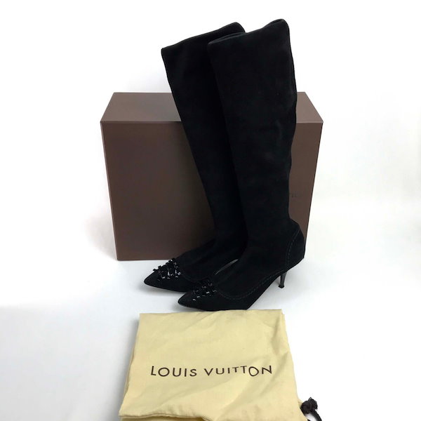 Qoo10] Louis Vuitton ブーツ ポインテッドトゥ フレンチヒール
