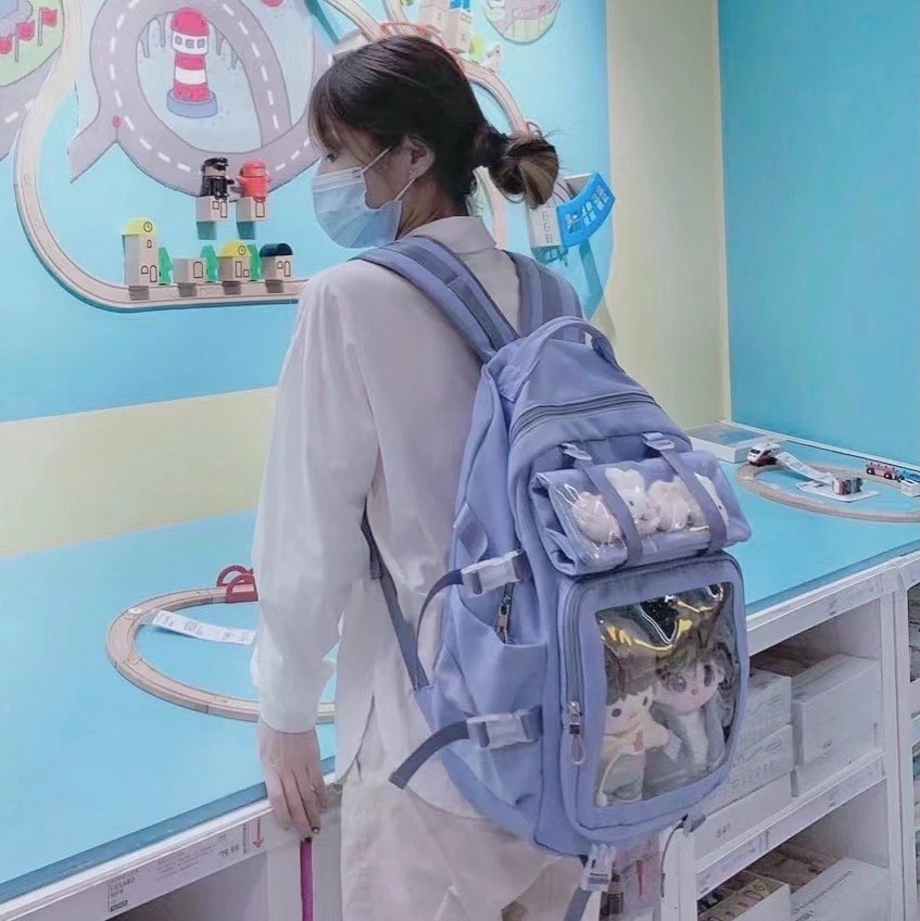 痛バッグ 大容量 3way リュック ショルダー ハンド 韓国 缶バッチ 通勤/通学 痛バッグ スクエア 痛リュック 推し活 デコ ぬいぐるみ バッグ オタク 痛バ リュックサック 5色 痛バッグ 大容量 3way リュック ショルダー ハンド 韓国 缶バッチ 通勤/通学 痛バッグ スクエア 痛リュック 推し活 デコ ぬいぐるみ バッグ オタク 痛バ リュックサック 5色