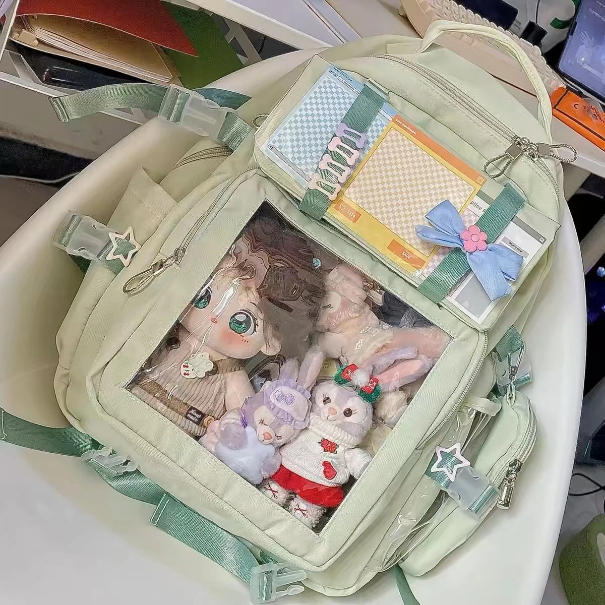 痛バッグ 大容量 3way リュック ショルダー ハンド 韓国 缶バッチ 通勤/通学 痛バッグ スクエア 痛リュック 推し活 デコ ぬいぐるみ バッグ オタク 痛バ リュックサック 5色 痛バッグ 大容量 3way リュック ショルダー ハンド 韓国 缶バッチ 通勤/通学 痛バッグ スクエア 痛リュック 推し活 デコ ぬいぐるみ バッグ オタク 痛バ リュックサック 5色