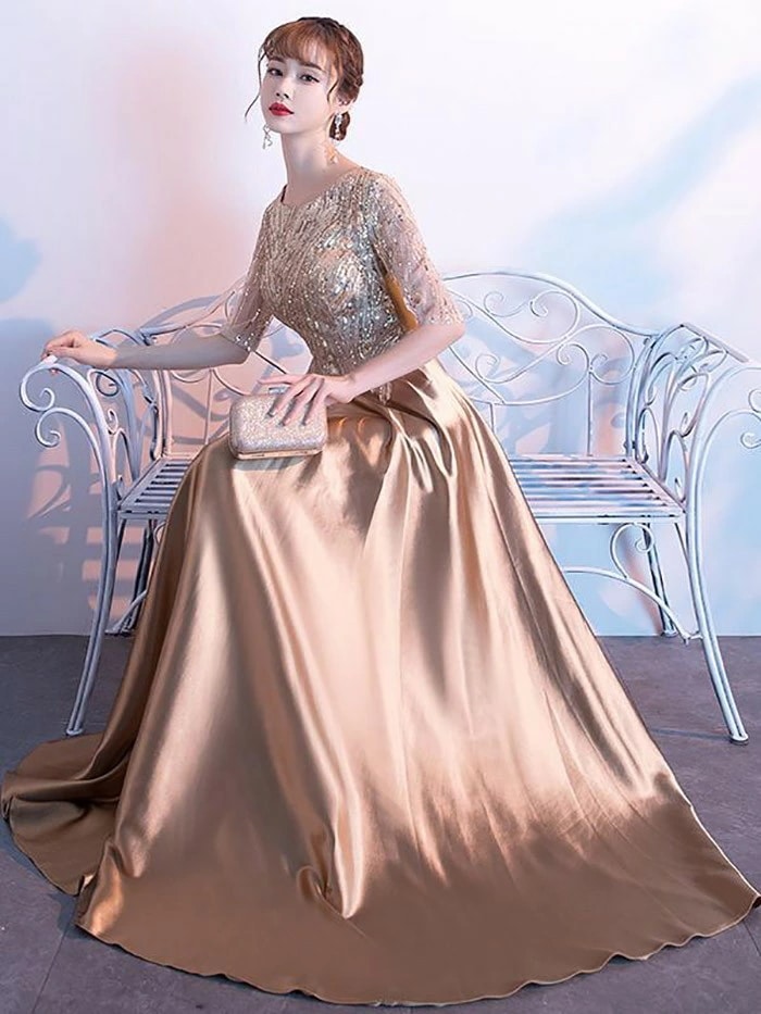新品登場 ドレス 大人 ピアノ 発表会 演奏会用ドレス ロングドレス 演奏会 イブニングドレス 結婚式 母親 ピアノ発表会 中学生 パーティードレス 発表会ドレス 大きいサイズ 高校生 キラキラ コン_2