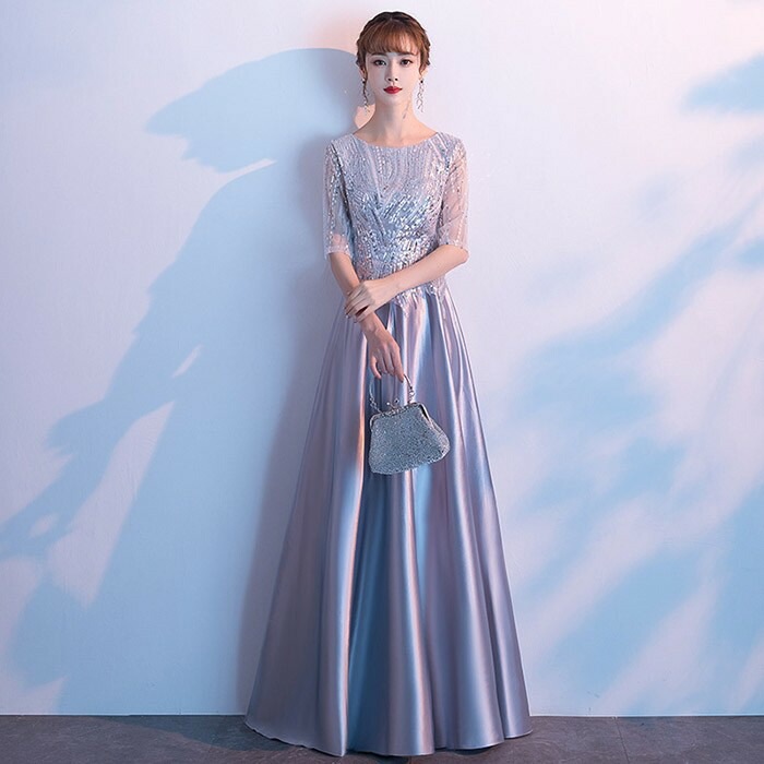 新品登場 ドレス 大人 ピアノ 発表会 演奏会用ドレス ロングドレス 演奏会 イブニングドレス 結婚式 母親 ピアノ発表会 中学生 パーティードレス 発表会ドレス 大きいサイズ 高校生 キラキラ コン_10