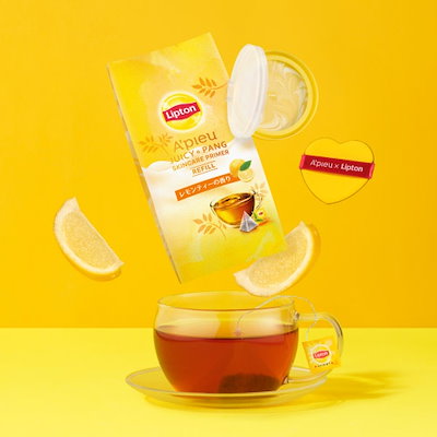 アピュージューシーパン　レフィル　リプトン　レモンティー Lipton(リプトン)ミルクティーが化粧下地に！レフィルはピーチ
