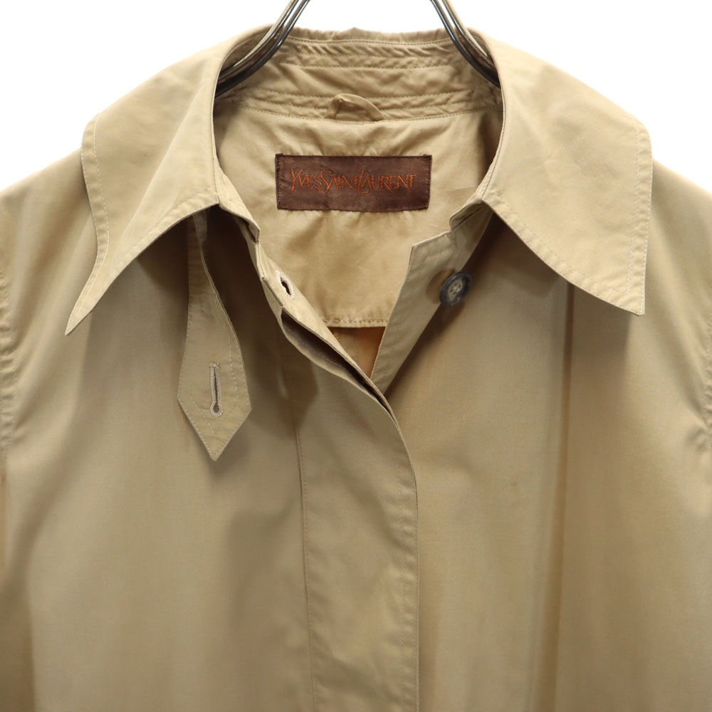 80s 90s オールド 長袖 ステンカラーコート 9月11日 ベージュ系 レディース