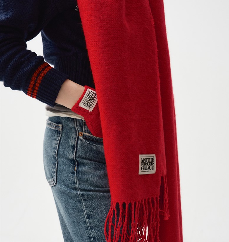 marithe francois girbaud CLASSIC LOGO MUFFLER & GLOVE 4colors
