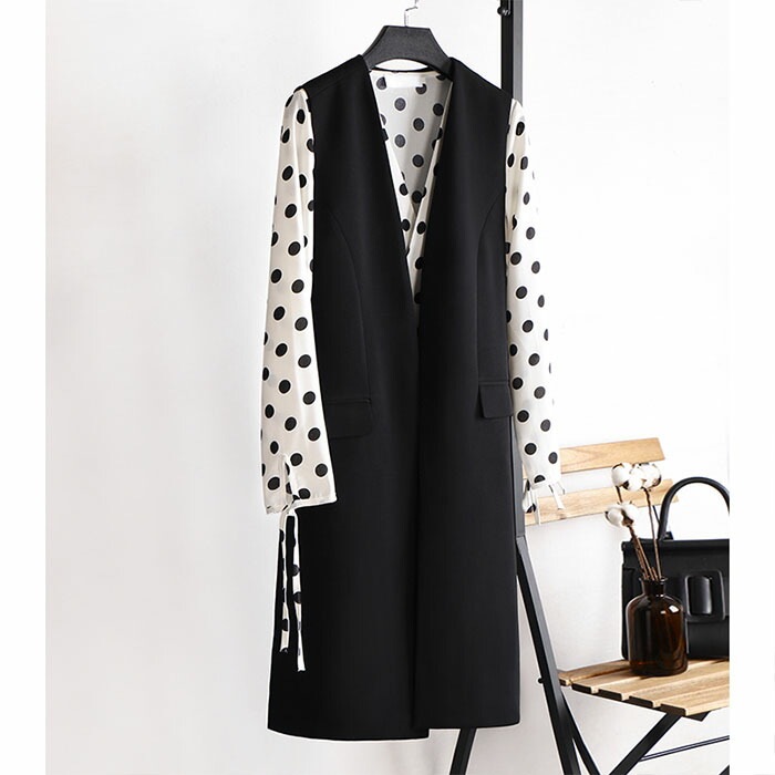 【期間限定!】ジレ カジュアルコート スーツ素材 ロングジレ ロングベスト レディース トレンチベスト ロング丈スーツベスト ノーカラー アウター 2XL 3XL 4XL 大きいサイズ ブラック ホワ 【期間限定!】ジレ カジュアルコート スーツ素材 ロングジレ ロングベスト レディース トレンチベスト ロング丈スーツベスト ノーカラー アウター 2XL 3XL 4XL 大きいサイズ ブラック ホワ