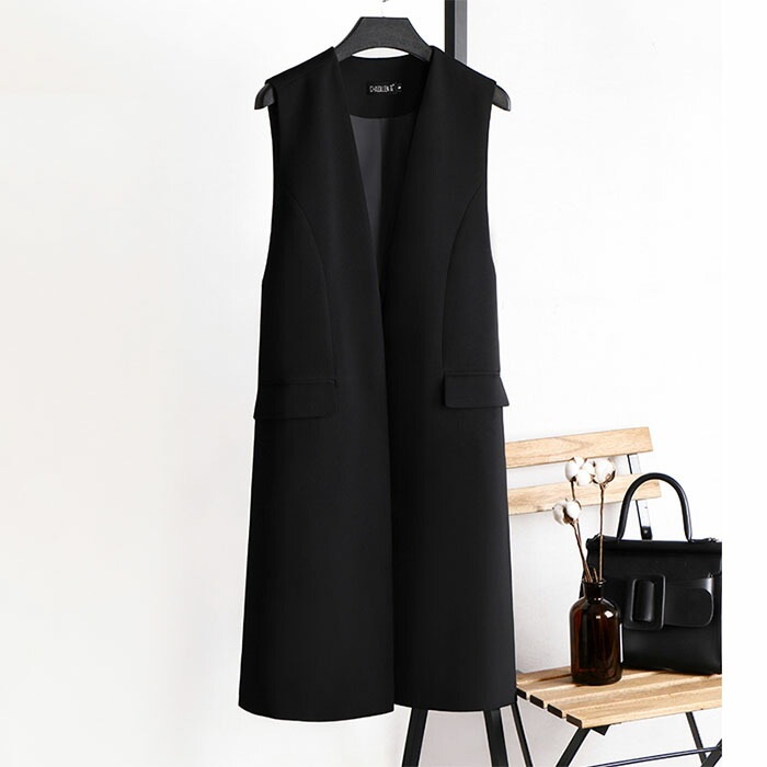 【期間限定!】ジレ カジュアルコート スーツ素材 ロングジレ ロングベスト レディース トレンチベスト ロング丈スーツベスト ノーカラー アウター 2XL 3XL 4XL 大きいサイズ ブラック ホワ 【期間限定!】ジレ カジュアルコート スーツ素材 ロングジレ ロングベスト レディース トレンチベスト ロング丈スーツベスト ノーカラー アウター 2XL 3XL 4XL 大きいサイズ ブラック ホワ