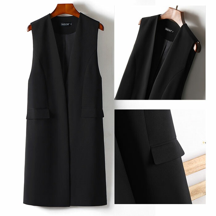 【期間限定!】ジレ カジュアルコート スーツ素材 ロングジレ ロングベスト レディース トレンチベスト ロング丈スーツベスト ノーカラー アウター 2XL 3XL 4XL 大きいサイズ ブラック ホワ 【期間限定!】ジレ カジュアルコート スーツ素材 ロングジレ ロングベスト レディース トレンチベスト ロング丈スーツベスト ノーカラー アウター 2XL 3XL 4XL 大きいサイズ ブラック ホワ