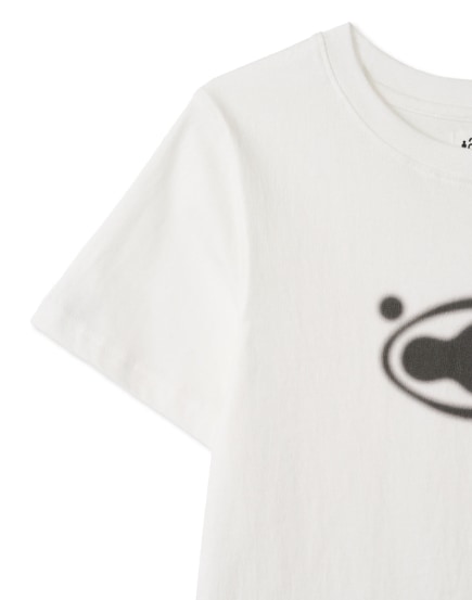 aeae】 NEW SYMBOL CROP T-SHIRTS : WHITE Tシャツ・カットソー