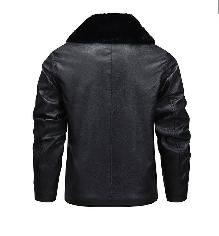 PUジャケット メンズ 中高年 ジャケット アウターコート 裏起毛 ジップアップ ファー襟 取外し可 ショート丈 防寒防風 ブルゾン 長袖 トップス 無地 柔らかい ビジネス カジュアル 通勤 上着