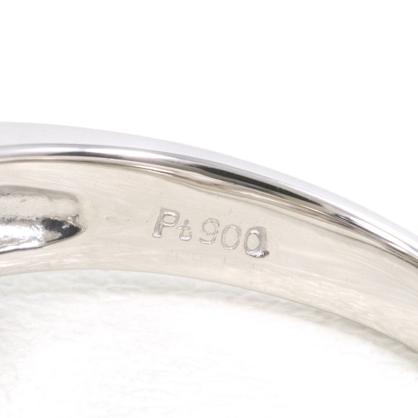 PT900 プラチナ リング 11号 パール(真珠) 約10mm ダイヤ 0.08 中古 PT900 プラチナ リング 11号 パール(真珠) 約10mm ダイヤ 0.08 中古