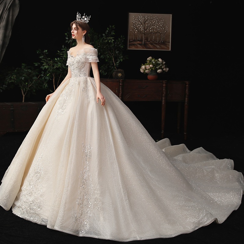 パーティードレス人気 2024 新作 高級感 気質 ワンピース 花嫁ロングドレス 結婚式ワンピース 結婚式 ドレス ウェディングドレス 白 ロングドレス 韓国ファッション