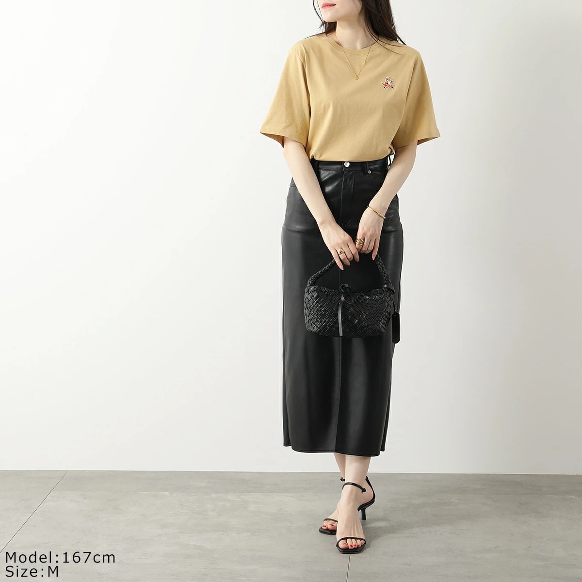 MAISON KITSUNE メゾンキツネ Tシャツ MW00119KJ0008 レディース 半袖 クルーネック カットソー コットン フォックス刺繍パッチ カラー4色