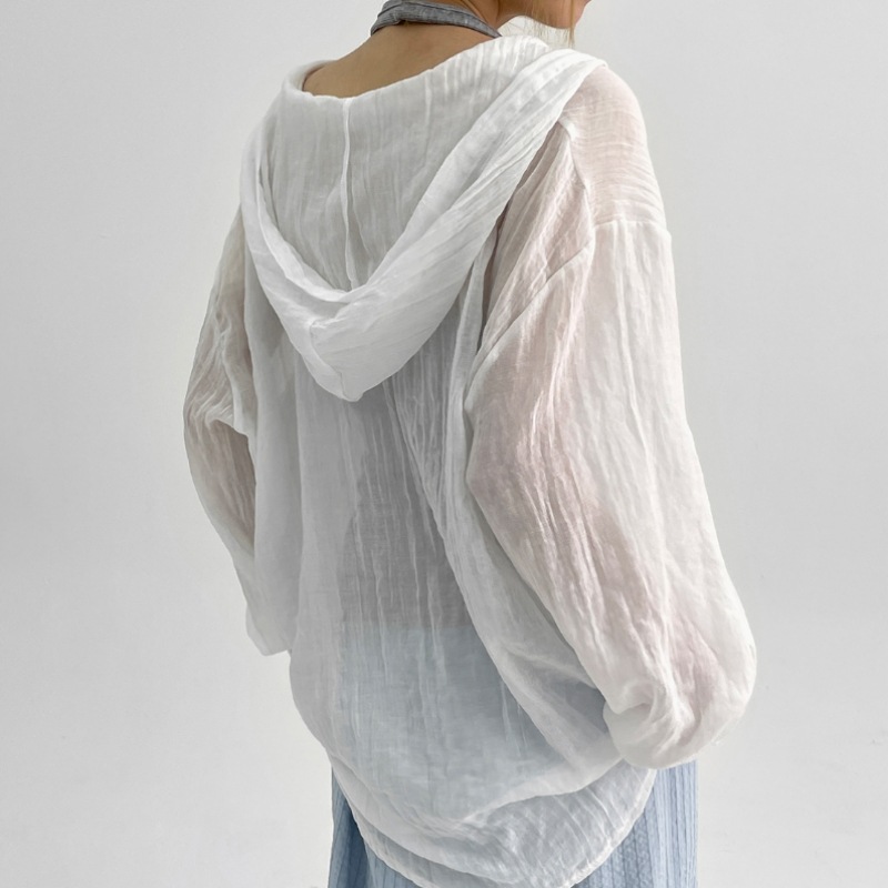 ブラックアップ モリンツ シースルー フードシャツ ブラックアップ モリンツ シースルー フードシャツ