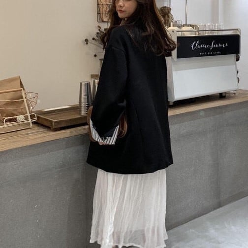 レディース ジャケット 上着 テーラードジャケット 羽織り アウター オーバーサイズ スーツ ラペルネック ストライプ インスタ映え 可愛い かわいい 韓国 かっこいい カジュアル 大人 上品 lou レディース ジャケット 上着 テーラードジャケット 羽織り アウター オーバーサイズ スーツ ラペルネック ストライプ インスタ映え 可愛い かわいい 韓国 かっこいい カジュアル 大人 上品 lou