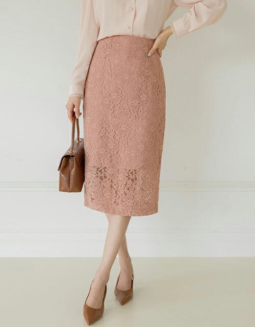 [メガ割りSALE]レースHラインスカート・p682207