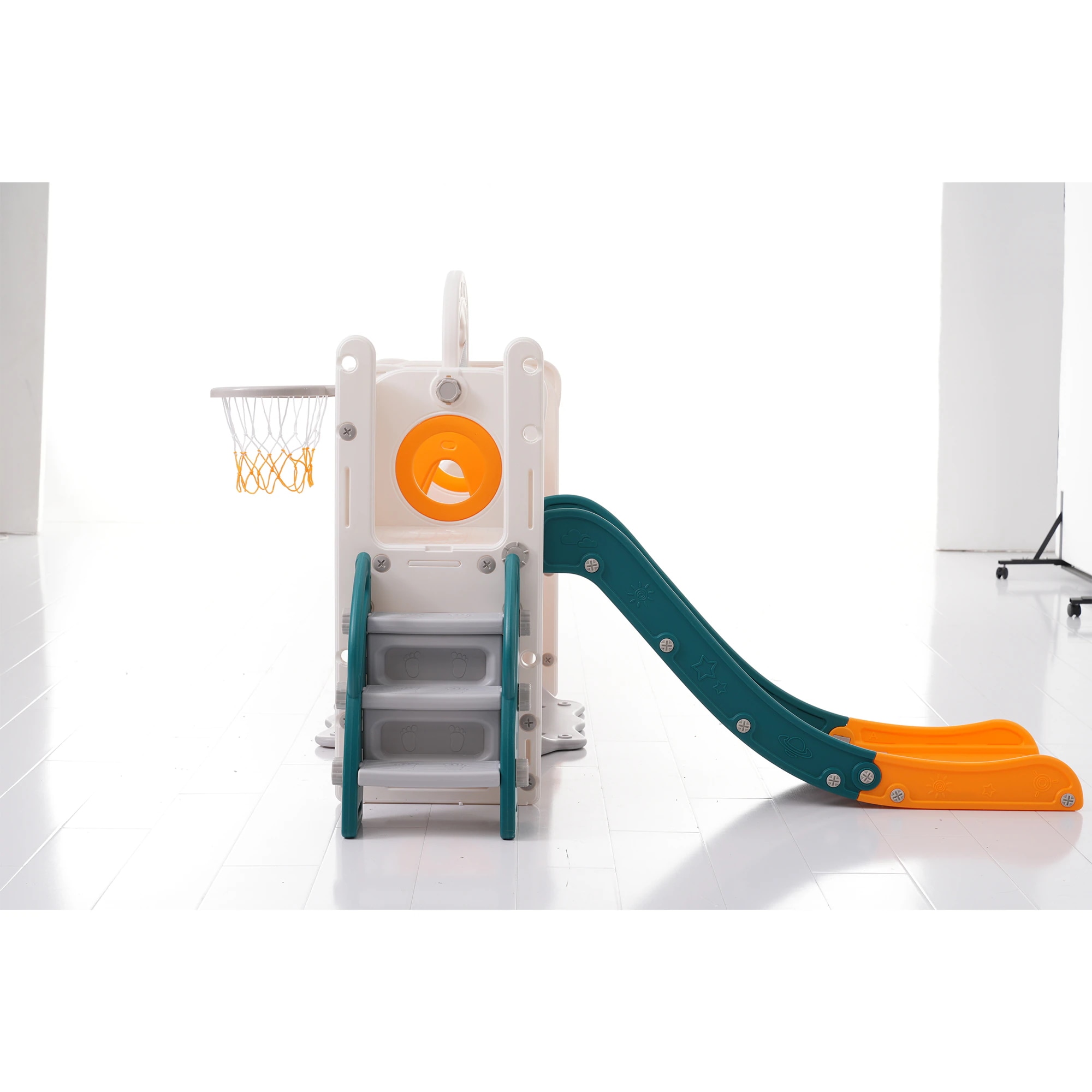 1573滑り台 すべり台 遊具 室内 バスケットボール 収納スペース付き 組立簡単 室内遊具 大型遊具 すべりだい スウィング キッズパーク バスケットゴール 屋内 家庭用 キッズ 子供 誕生日 プレ