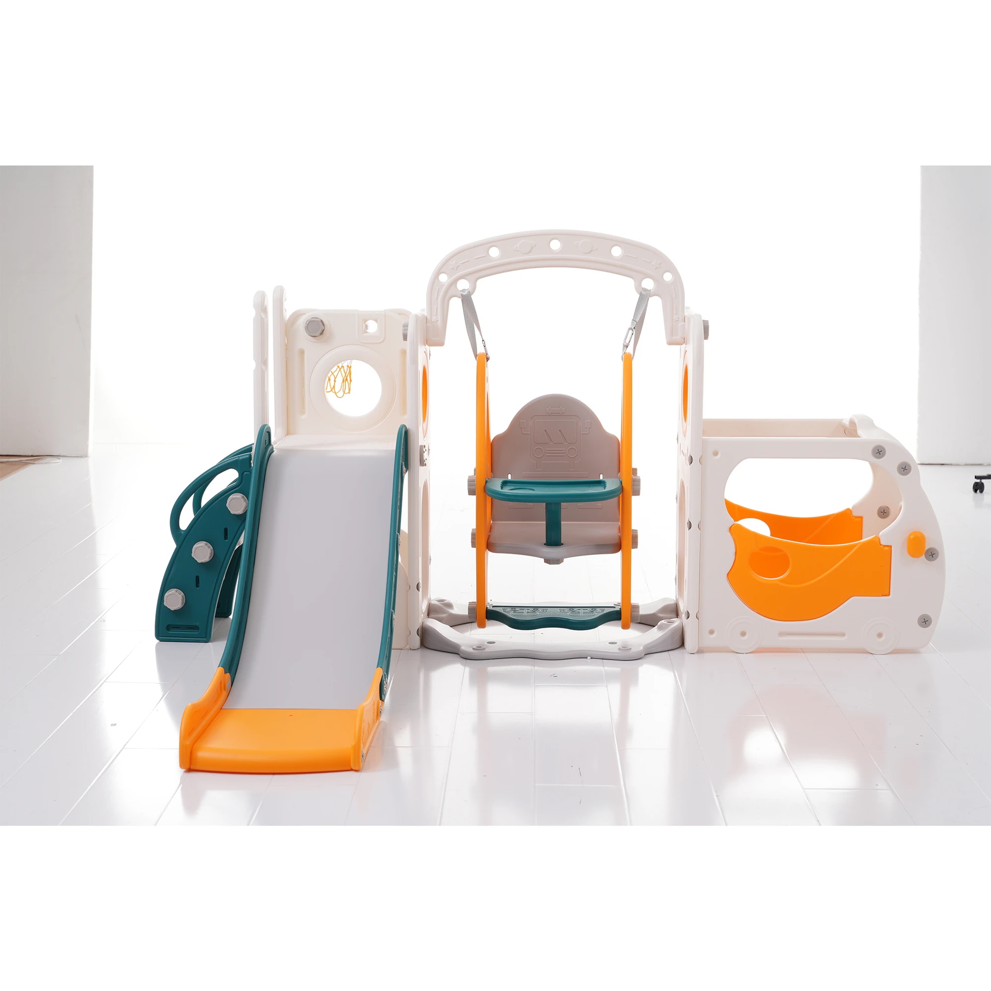 1573滑り台 すべり台 遊具 室内 バスケットボール 収納スペース付き 組立簡単 室内遊具 大型遊具 すべりだい スウィング キッズパーク バスケットゴール 屋内 家庭用 キッズ 子供 誕生日 プレ