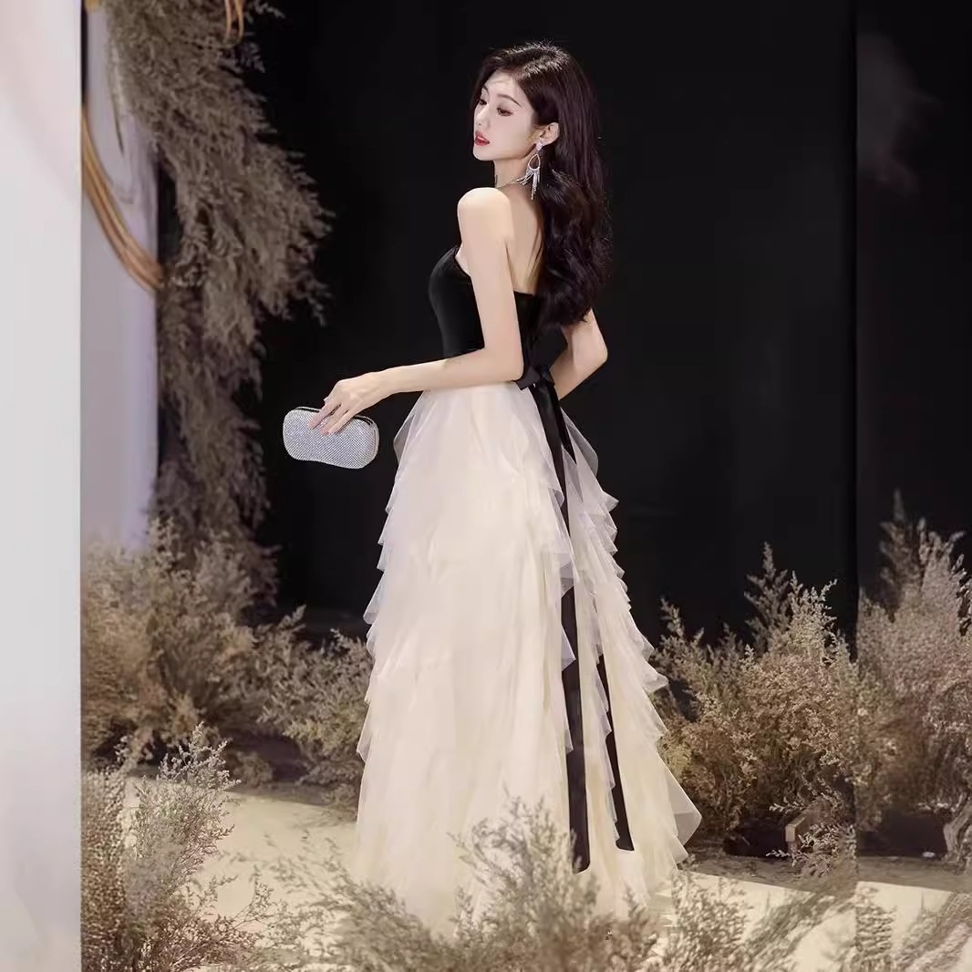 イブニングドレス女性2024ブバンケットホスト長い気質芸術テストパフォーマンスドレス妖精 mdprevattcaulkingandwaterproofing.com