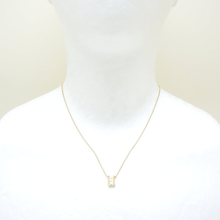 ダイヤモンド ネックレス ダイヤモンド0.14ct ボールチェーン K18YG イエローゴールド/75725【中古】 ダイヤモンド ネックレス ダイヤモンド0.14ct ボールチェーン K18YG イエローゴールド/75725【中古】