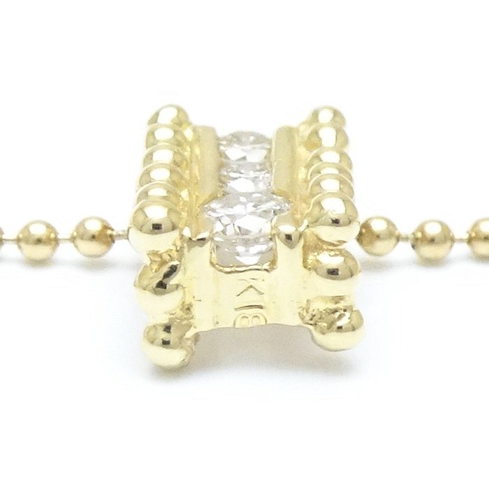 ダイヤモンド ネックレス ダイヤモンド0.14ct ボールチェーン K18YG イエローゴールド/75725【中古】 ダイヤモンド ネックレス ダイヤモンド0.14ct ボールチェーン K18YG イエローゴールド/75725【中古】