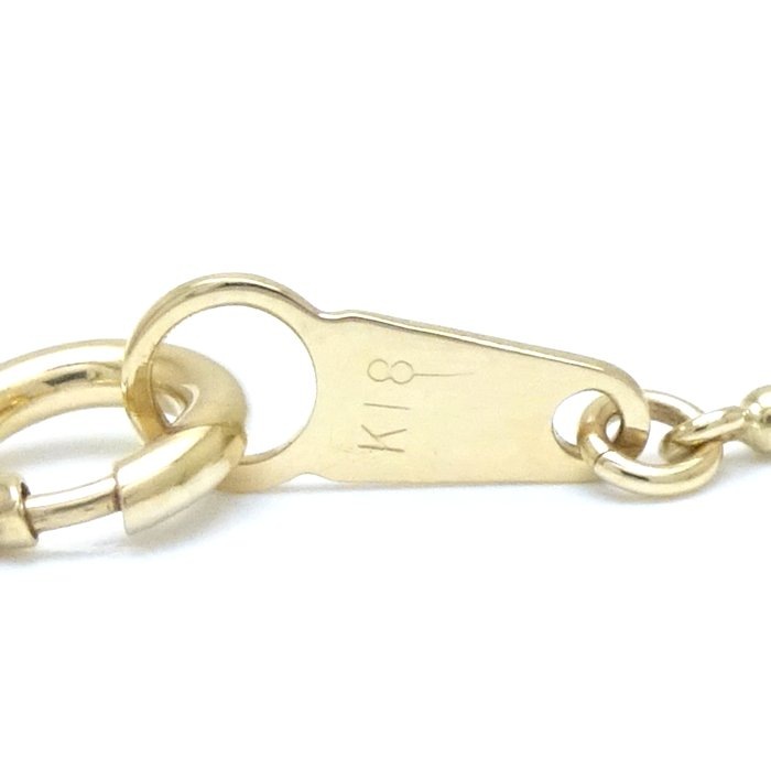 ダイヤモンド ネックレス ダイヤモンド0.14ct ボールチェーン K18YG イエローゴールド/75725【中古】 ダイヤモンド ネックレス ダイヤモンド0.14ct ボールチェーン K18YG イエローゴールド/75725【中古】