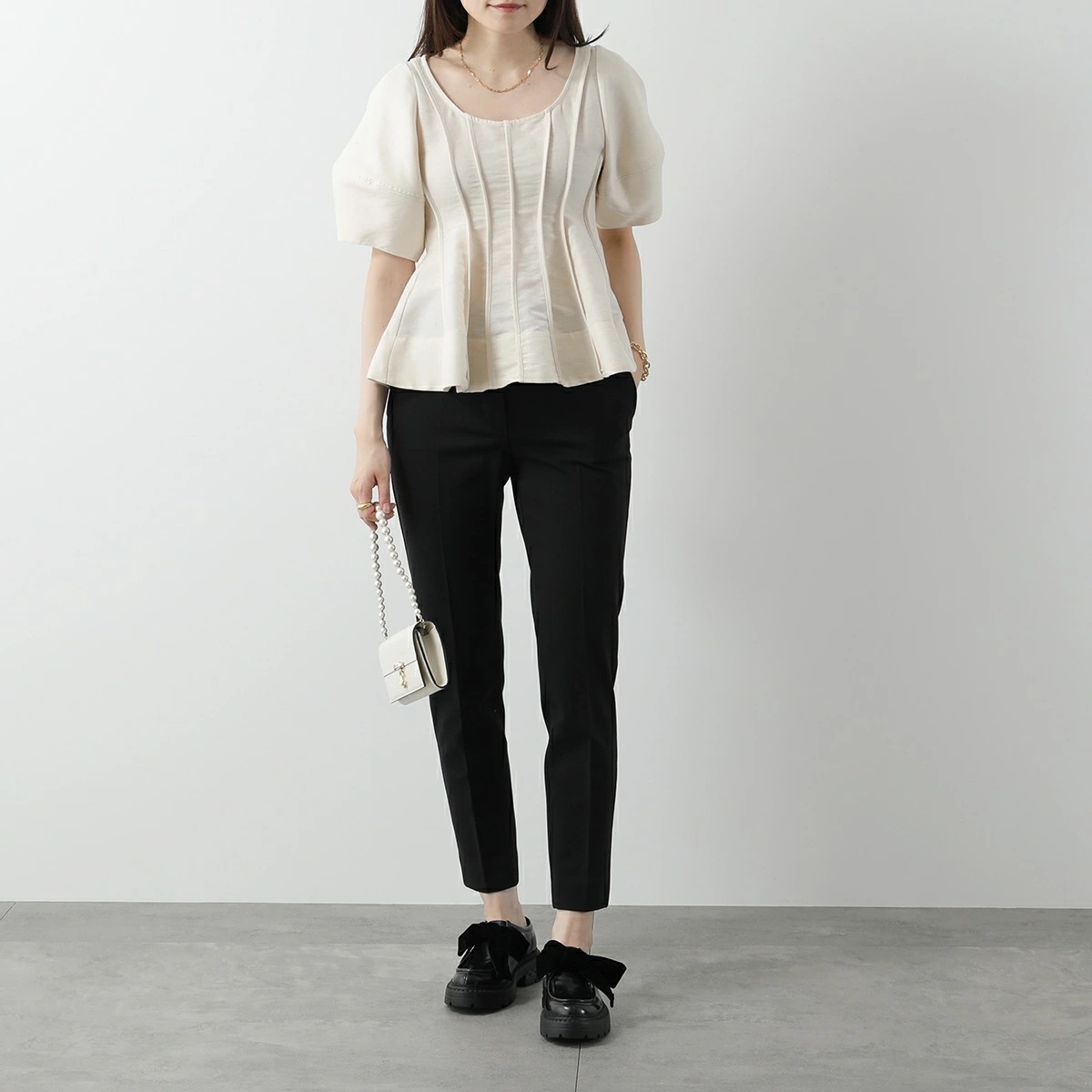 Jimmy Choo ジミーチュウ ローファー MARLOW MOCASSIN/F HJW マーロー モカシン レディース リボン ベルベット ベロア シューズ 【mega】